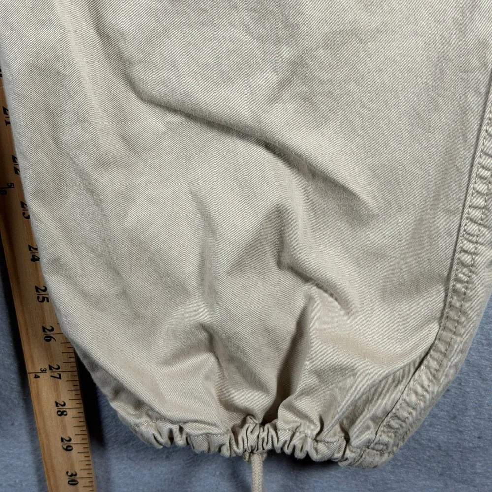Levis 94 Baggy Cargo Pants Tan Khaki 100% Cotton Utility Drawstring 32x30 A4707